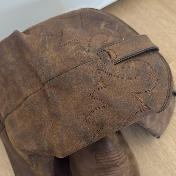 Genuine Leather Durango Slouch Cowboy Boots - Picture 7 of 8